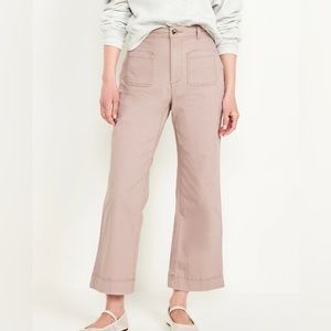 High-Waisted Cropped Wide-Leg Pants NWT